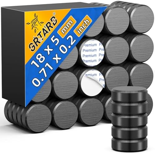 Grtard 50PCS Ceramic Magnets with Adhesive Backing for Crafts (18x5mm)