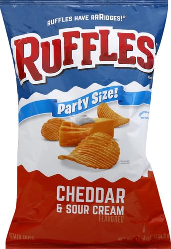 Ruffles Potato Chips, Cheddar & Sour Cream, 12.5 oz Party Size Bag - Thumbnail 2