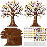 Spring DIY Crafts Set: Includes 30 trees, 30 flower, butterfly, bird and other pattern cut-outs and 30 double-sided tapes. You can use your imagination to DIY trees to decorate your classroom, room, office Quality Material: the tree DIY craft base bo...