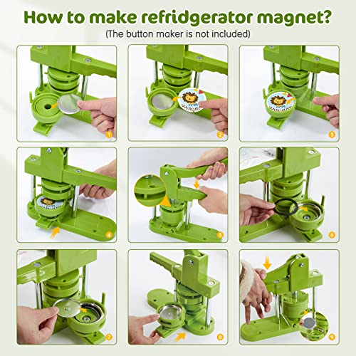 Aiment 100 Sets Metal Button Maker Supplies Fridge Magnets Parts 58Mm (Approx. 2.25 Inch) For Button Maker Machine Diy Round Pin Maker Badge Press #TOP5