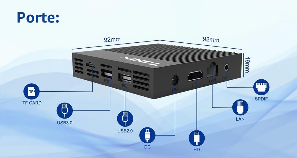 Tanix X4 Android TV Box – Amlogic S905X4 Cortex-A55, 4 GB RAM 64 GB di memoria, Android 11, Gigabit Ethernet e USB 3.0, lettore multimediale 8K 4K HDR10