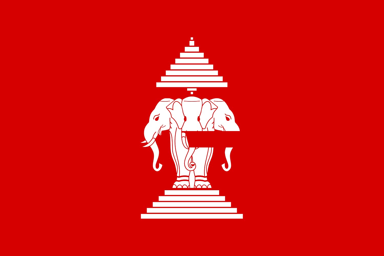 Drapeau Laos 1952–1975 grand pavillon historique Royaume