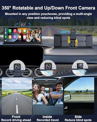 Pantalla Carplay Android Auto táctil de 11,26 pulgadas con cámara frontal 4K y GPS 5