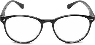 CRIBA Black Round Reading Glass Computer Blue Cut Power +0.50+0.75+1.00+1.25+1.50+1.75+2.00+2.25+2.50+2.75+3.00 for Eye Pr... Price In India