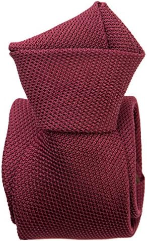 Elizabetta Italian 100% Silk Grenadine Tie, Burgundy, Handmade in Italy
