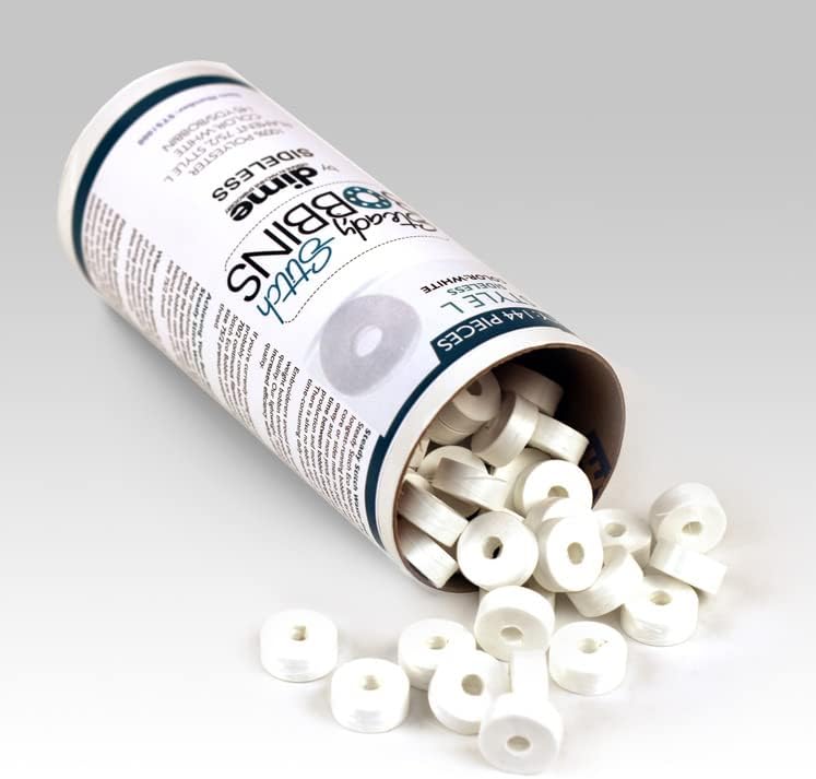 Steady Stitch Sideless Style L Polyester Prewound Bobbins, 144 per Tube