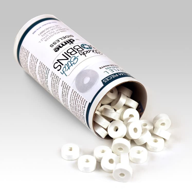 Steady Stitch Sideless Style L Polyester Prewound Bobbins, 144 per Tube