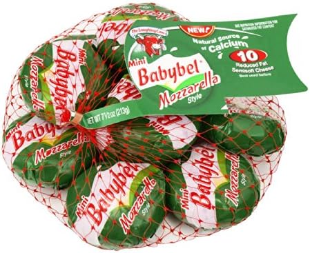 The Laughing Cow Mini Babybel Mozzarella Style Cheeses 7.5OZ (Pack of 12)