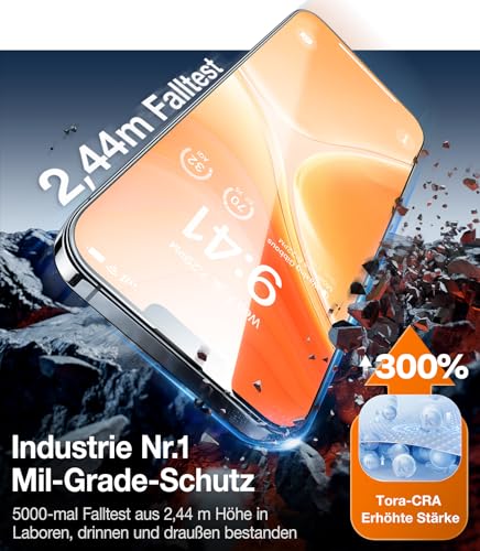 Panzerglas für iPhone 12/12 Pro von Torras Hochwertiger Displayschutz