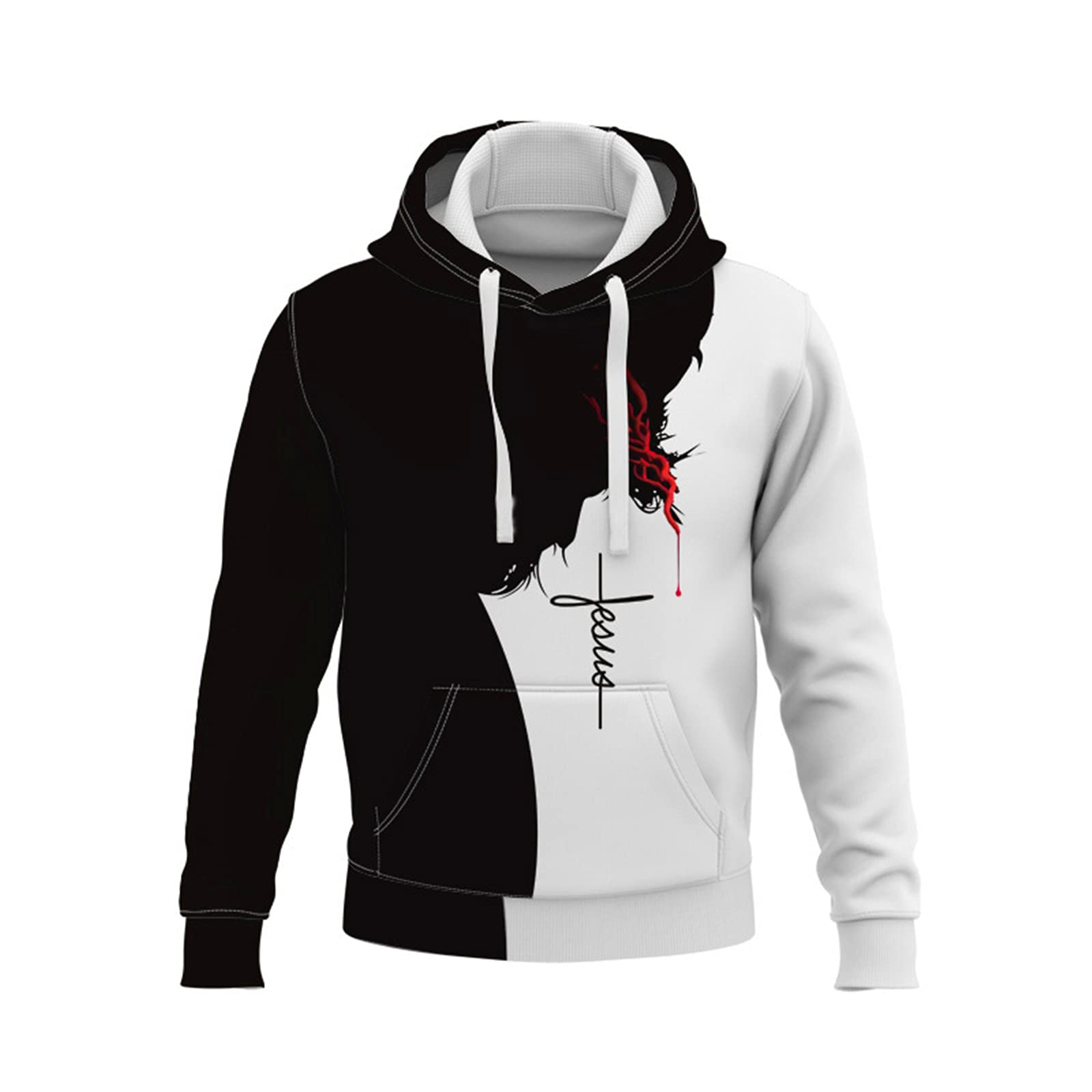 Men's Knights Templar Hoodie Crusader Printed Pullover - Vintage Medieval Armour Hoodie Sweatshirt with Pocket