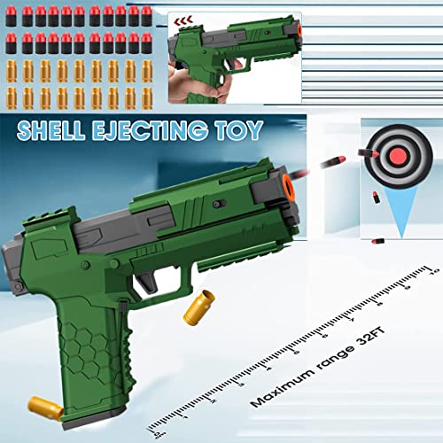 Toy Gun Soft Bullet, Educational Model Toys Pistol Shooting Games Shell Ejecting Toy Guns Foam Blaster, With 60 Pcs Eva Foam Soft Bullets 3 Magazines And Goggles, Gifts For Kids Boys Girls #TOP3