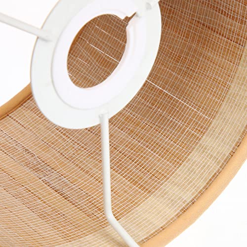 Image of Zerodeko Small Bamboo Lampshade Retro Style Compatible Light Cover for Desk Wall and Floor Lamps Chic Vintage Design for Decor