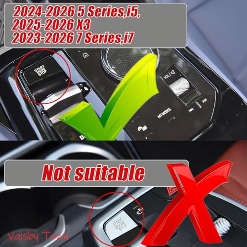 Image of Car Interior Accessories Engine Start Stop Push Button Cover Compatible with BMW X3 5 Series 2025-2026