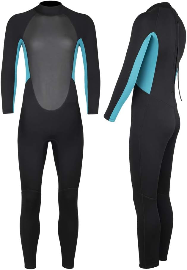 Nataly Osmann 3mm Neoprene Full Wetsuits for Women Black Long Sleeve One Piece Diving Suit with Back Zipper Scuba Thermal Diving Skin for Water Sports Surfing Swimming Snorkeling Kayaking : Sports & Outdoors