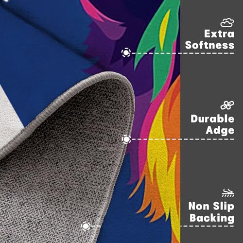 Tapis lion arc-en-ciel antidérapant pour entrée propre