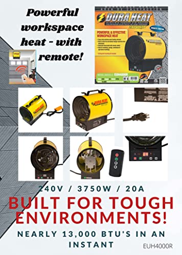 Dura Heat Euh4000R Electric Forced Air Heater With Remote Control 12,800 Btu #TOP2