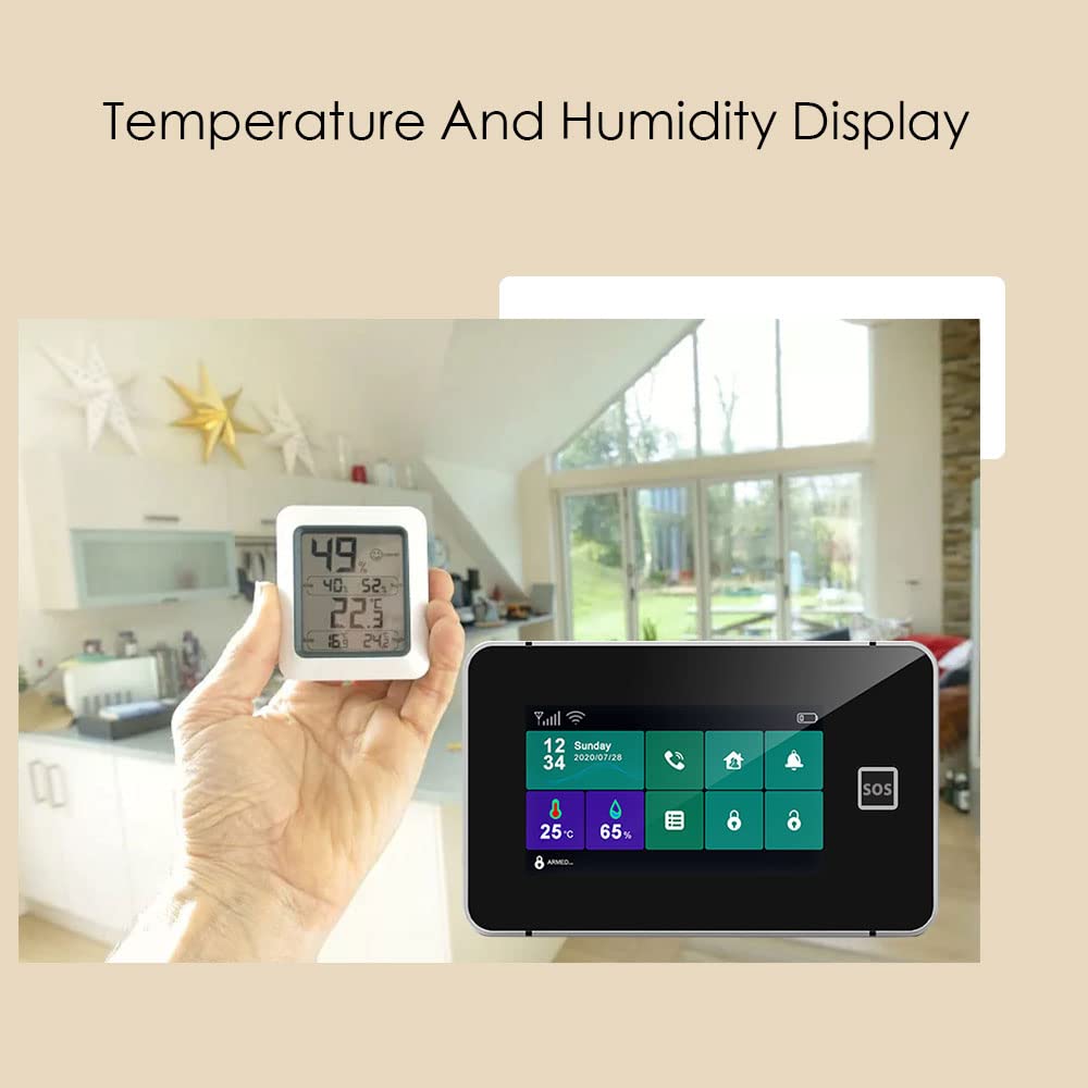 Alarmas para Casa, G60B WiFi GSM Sistema de alarma de seguridad de ladrones de inicio Keypad de toque inalámbrico Tuya SmartLife Aplicación Detector de movimiento de control remoto(I)