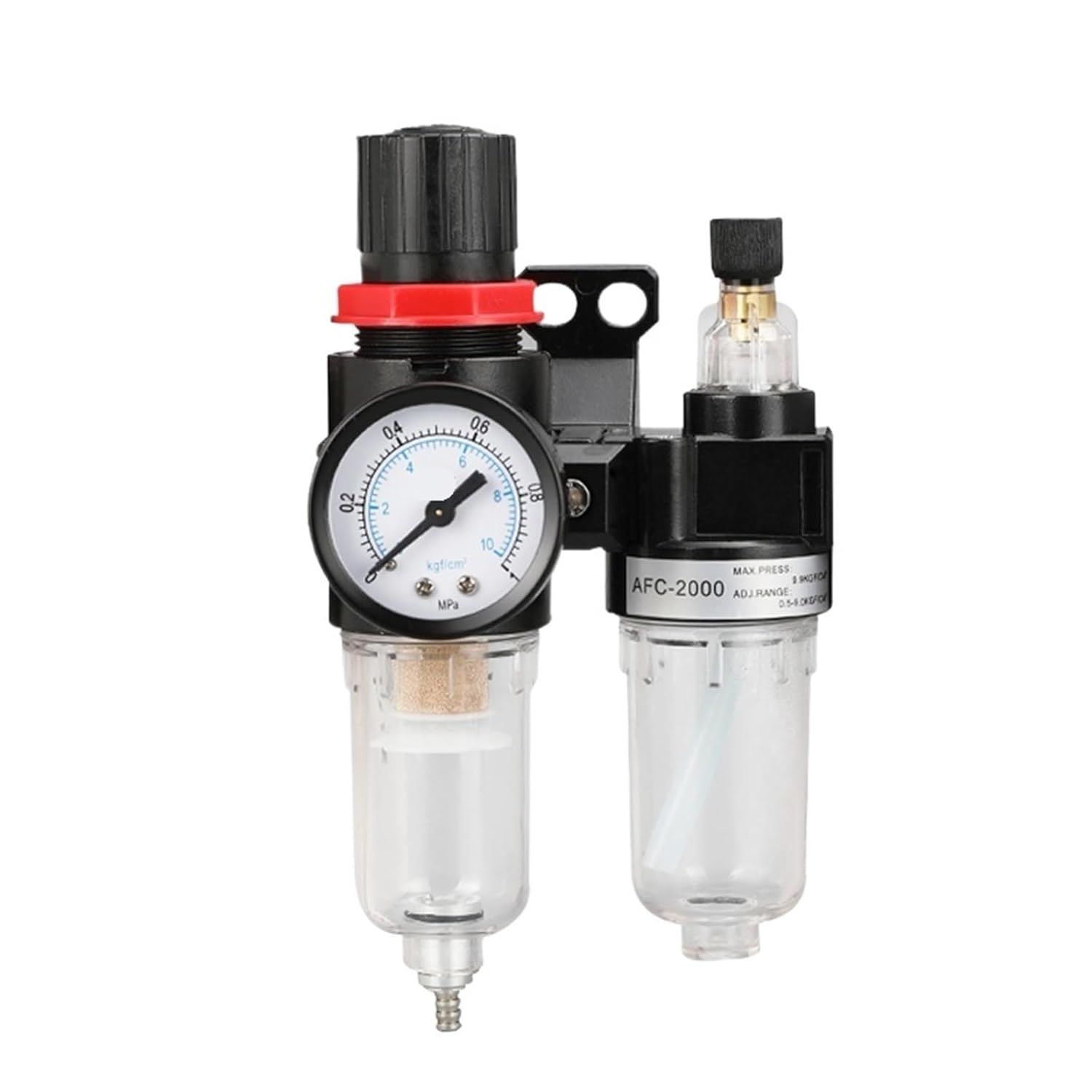 Pneumatic air Source Processor AFC2000 AFR2000 1/4 Thread air Compressor Oil-Water Separator Filter Regulator steam Trap(Ordinary AFR2000,Gas Source)
