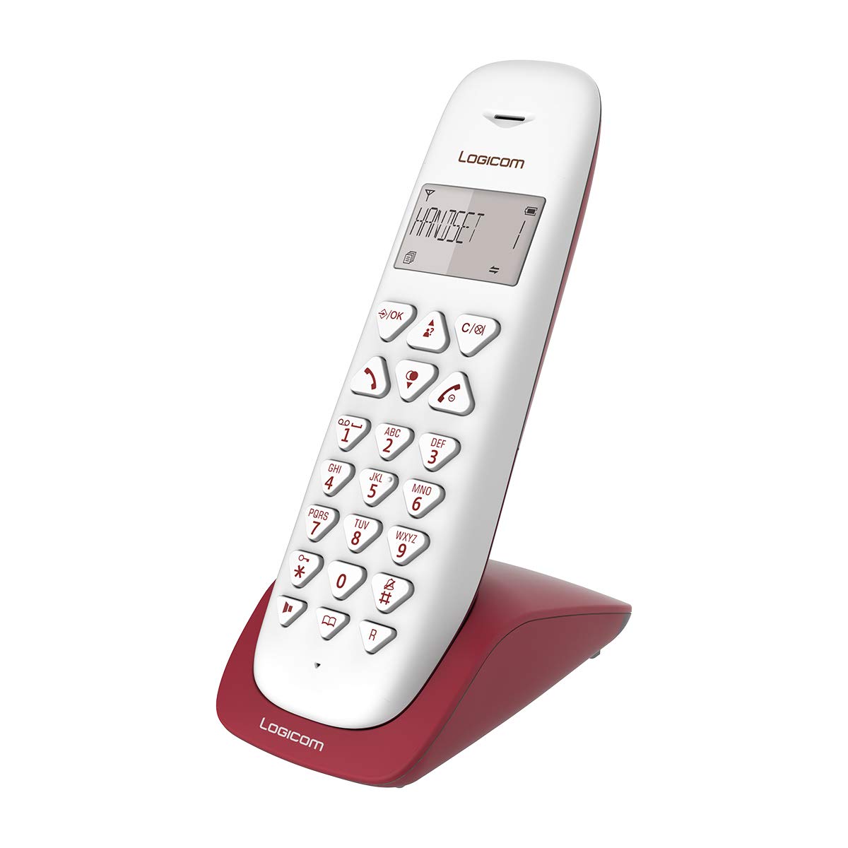 LOGICOMFixed Wireless Phone - Fixed Wireless without Voice Mail - Analog and DECT Phones - Solo Vega 150 Fixed Wireless Raspberry, Framboise