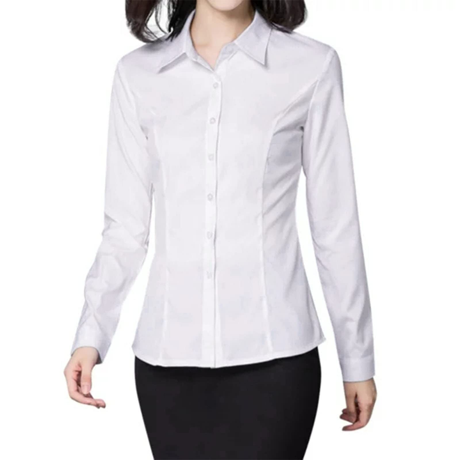 Genericwomens Work Long Sleeve Blouse Shirts Ladies Formal
