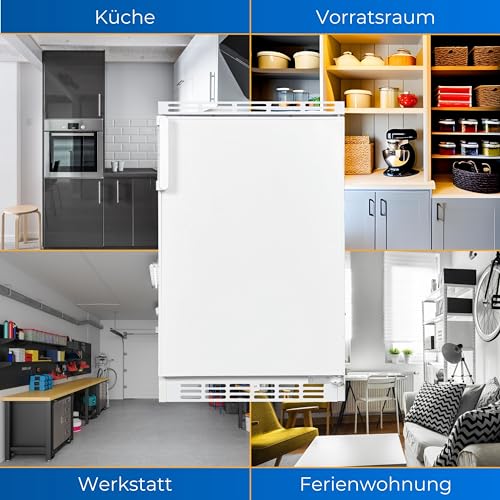 Exquisit Unterbau-Kühlschrank UKS115-3-080E weiss | Nutzinhalt: 82 L | 3*-Gefrieren | Unterbaugerät
