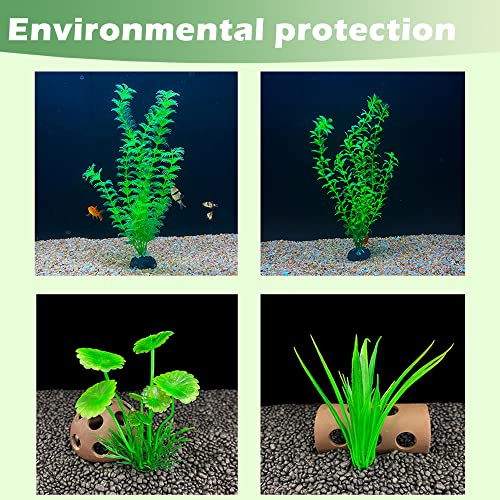 Saderoy 24 Pcs Aquarium Plants Aquarium Decorations Small Artificial Aquatic Plants Fish Tank Plants For Household And Office Turtle Tank Accessories Decorations Aquarium Décor (Green) #TOP3