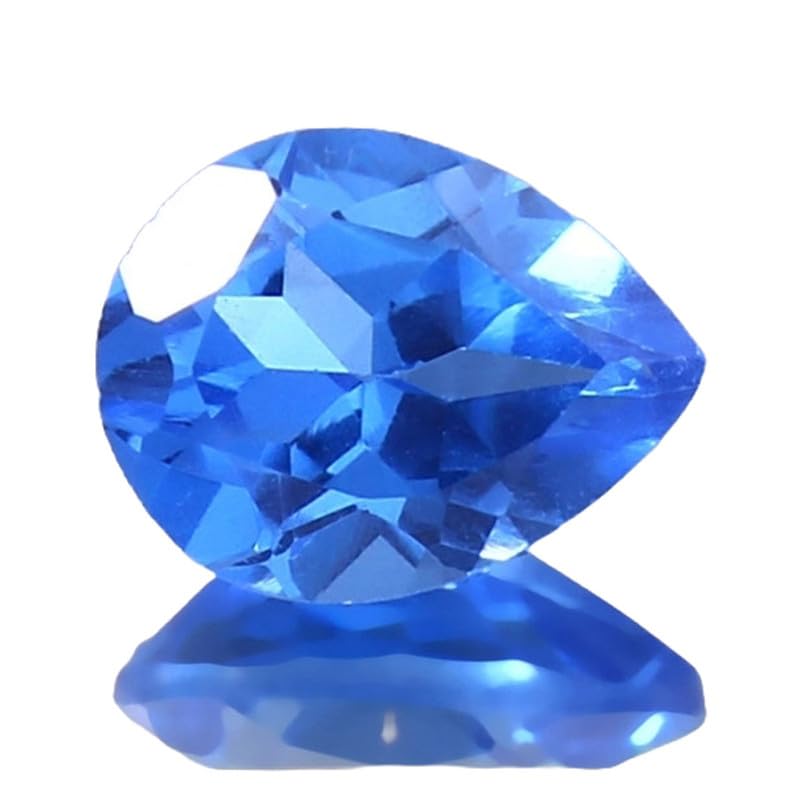Saphir bleu naturel en poire 9x7mm pour création de bijoux uniques DIY