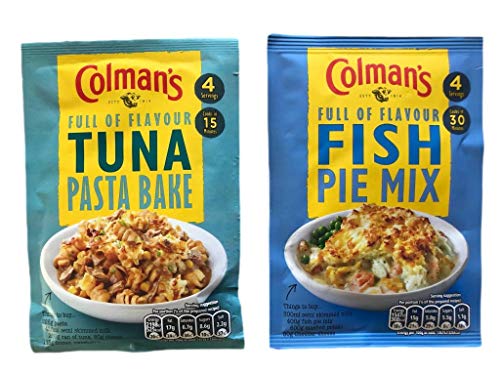 Colman's Fish Seasoning Bundle - Tuna Bake Pasta 44g & Fish Pie 20g (2 of Each)