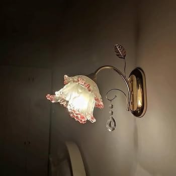 花柄シャンデリアと壁取り付けライト フラワー ライト