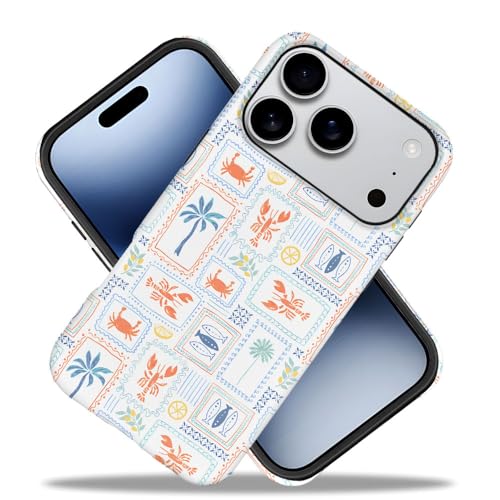 Case for iPhone 17 Pro,Fits Frosted Case Design for Girl Women,Coastal Fish Summer Cute Stamp by Generic - Used condition - Image 2
