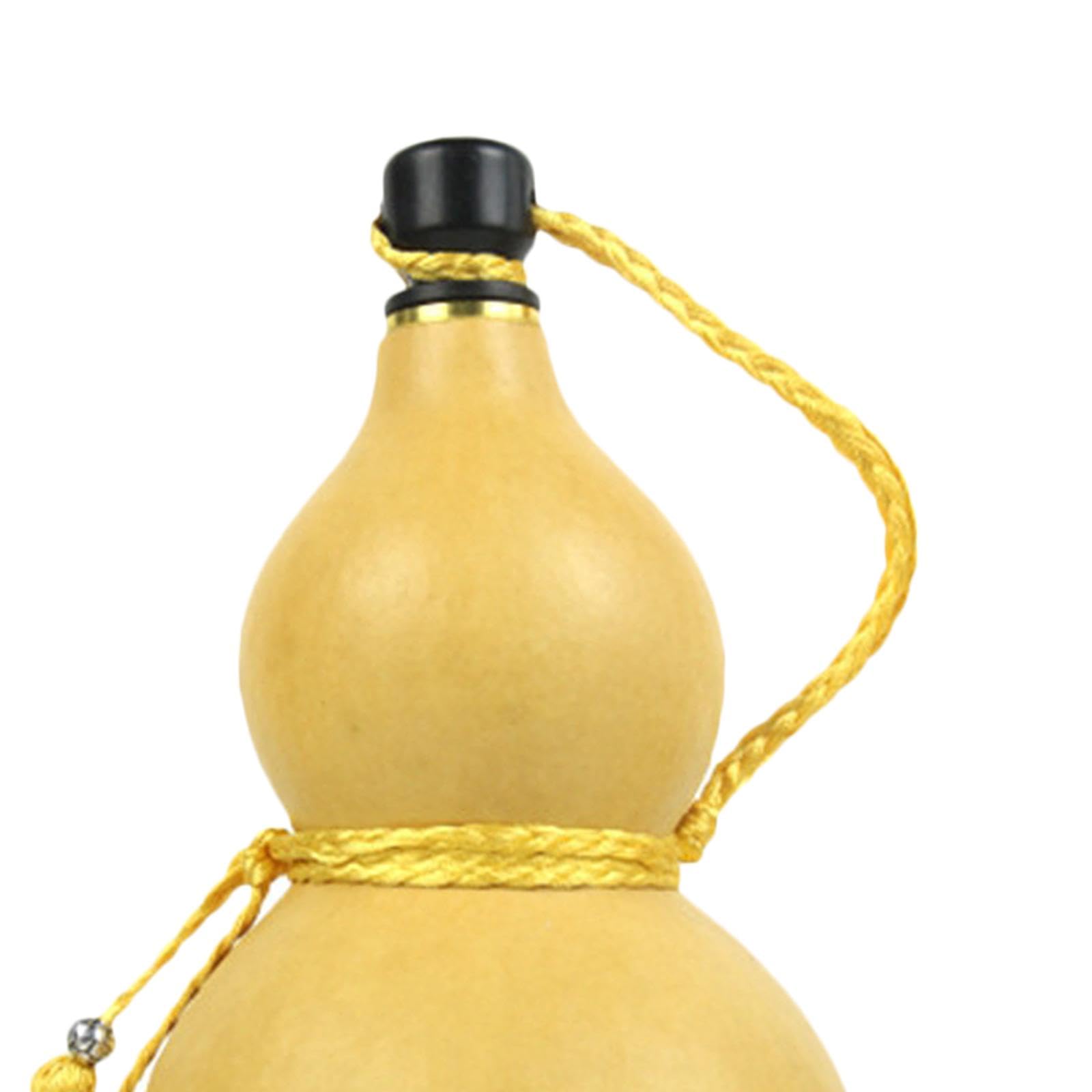 Baoblaze Kürbis-Wasserflasche, Kürbis-Weinflasche, Outdoor-Aktivitäten, Trinkkürbis, Kunsthandwerk, Schnapskessel für die Schreibtischdekoration zu Hause, gelb groß