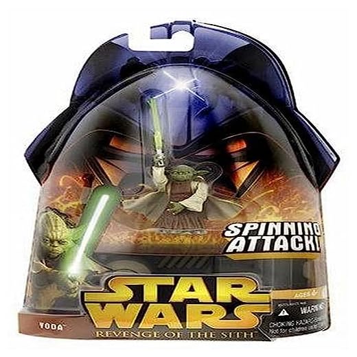 Star Wars Episode III 3 Revenge of the Sith YODA SPINNING ATTACK Figure #26