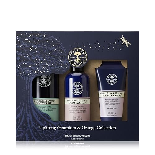 Neal's Yard Remedies Uplifting Geranium & Orange Gift Set, Set of 3
