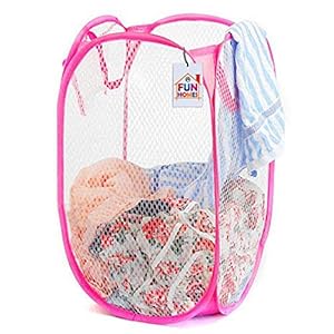 Fun Homes Nylon Mesh Laundry Basket Organizer 30 LTR (Multi)