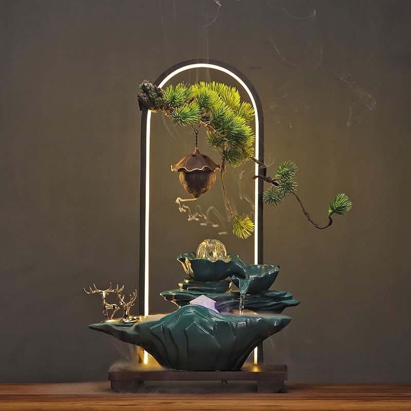 Fontaine à eau de bureau Alpine modèle A avec cascade et roue en circulation