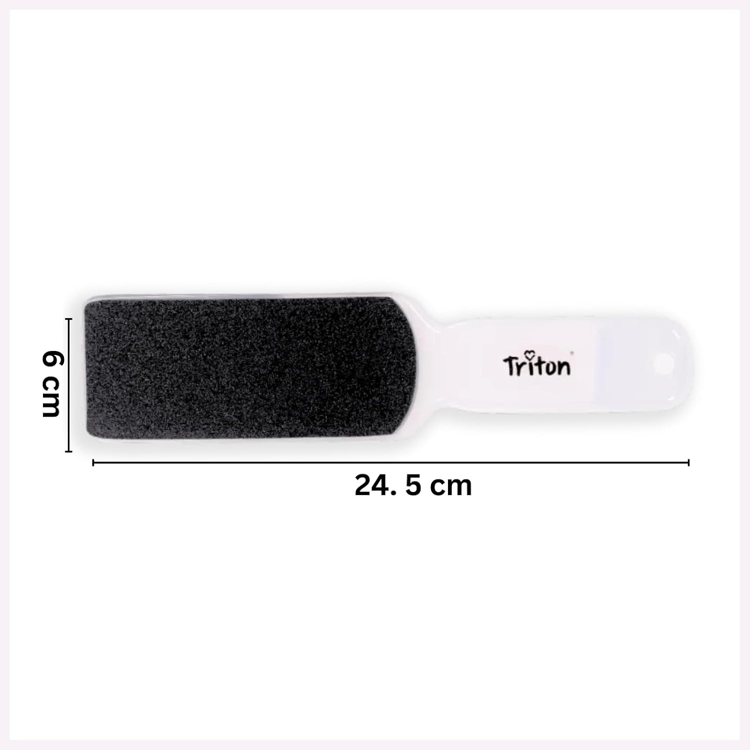 TRITON Professional Dual Sided Emery Coated Pedicure Foot Scraper Feet Filer for Dead Skin Removing Callus Remover Foot Scrubber_White