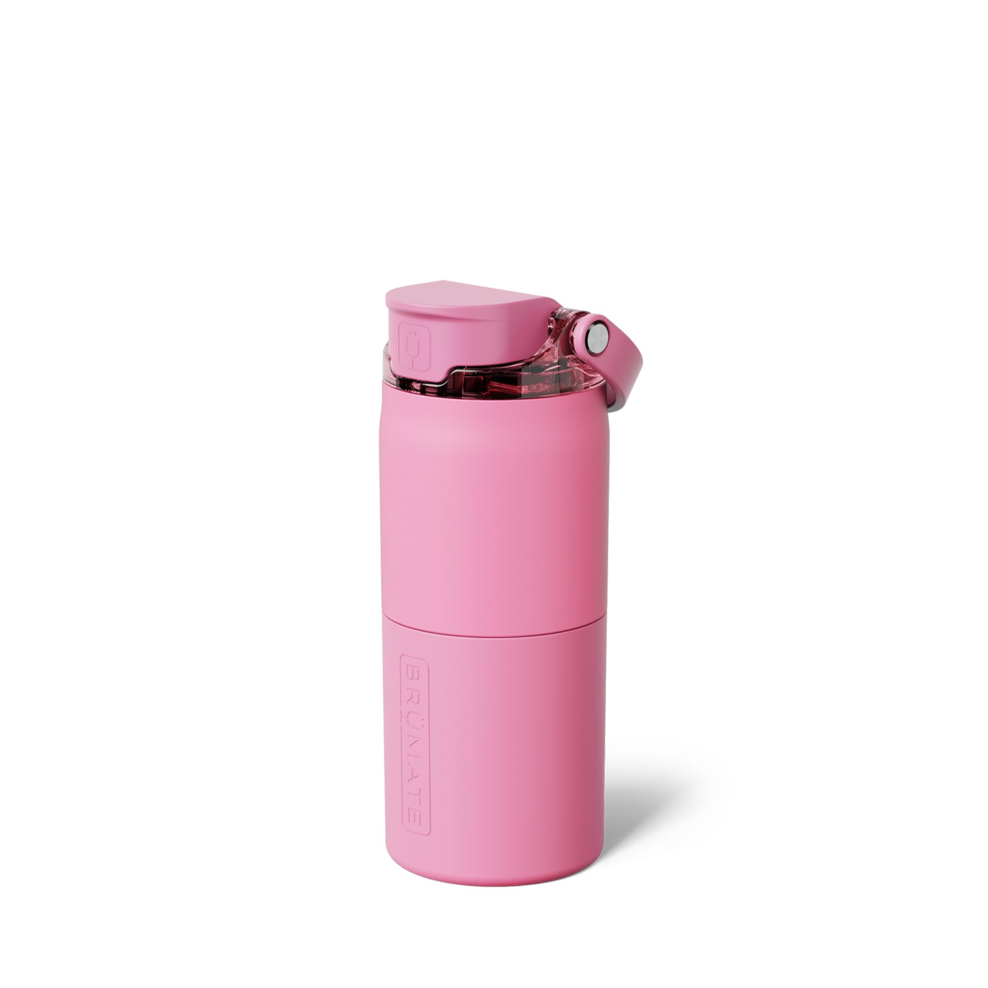 BrüMate Rise 18oz Water Bottle with Covered Silicone Straw | 100% Leakproof Insulated Kids Water Bottle | Cup Holder Friendly Base | 18oz (Primrose)