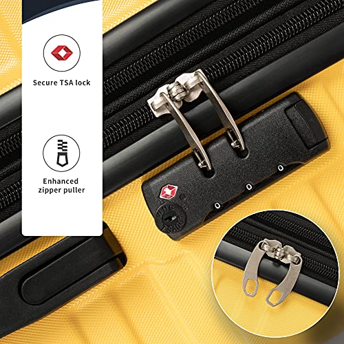 Merax Luggage Sets 3 Piece Carry On Luggage Suitcase Sets Of 3, Hard Case Luggage Sets Clearance Expandable #TOP2