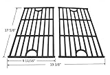 GI1312 Porcelain coated Cast Iron Cooking Grid Replacement for Master Forge SH3118B Gas Grill and Others, Set of 2