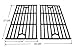 GI1312 Porcelain coated Cast Iron Cooking Grid Replacement for Master Forge SH3118B Gas Grill and Others, Set of 2
