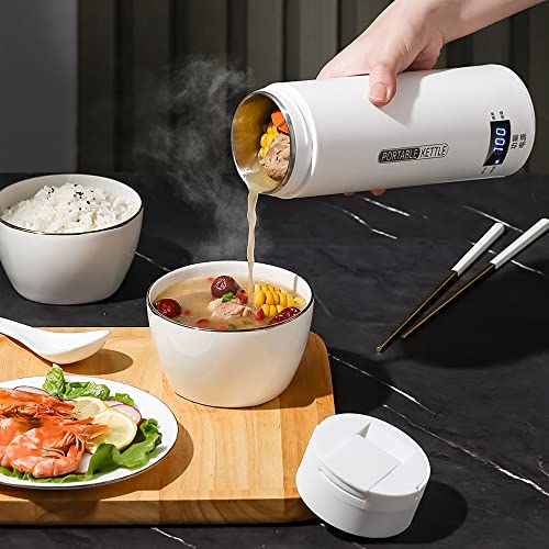 Portable Kettle For Travel,White Portable Kettle For Hot Water,110V,Automatic Power Off,Anti-Dry Burning,Overheating Protection,Portable Tea Kettle,12H Constant Temperature,Portable Electric Kettle #TOP4