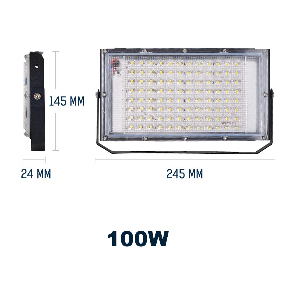 RTNLIT 2-Pack 100W LED Flood Lights Outdoor, IP65 Waterproof
