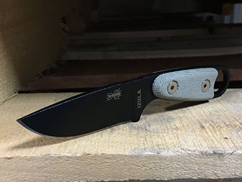 Esee Black Izula W/Grey Micarta Handles And Molded Polymer Sheath #TOP3