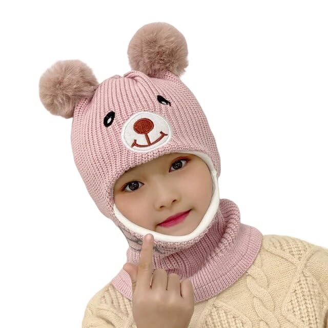 topibaaz Toddler Winter Hat Monkey Caps Baby Winter Hat, Fleece Lined Winter Hat Caps for Kids Winter Hat Scarf Earflap Hood Skull Caps for 6 Month to 5 Years Aged-picture-32