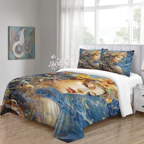 Housse de couette papillon 3D zippée facile à enfiler 200x200