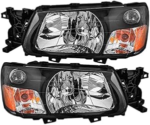 For 2003-2004 Subaru Forester Pair Headlights Driver and Passenger Side SU2502111 SU2503111| 84001-SA030 84001-SA020