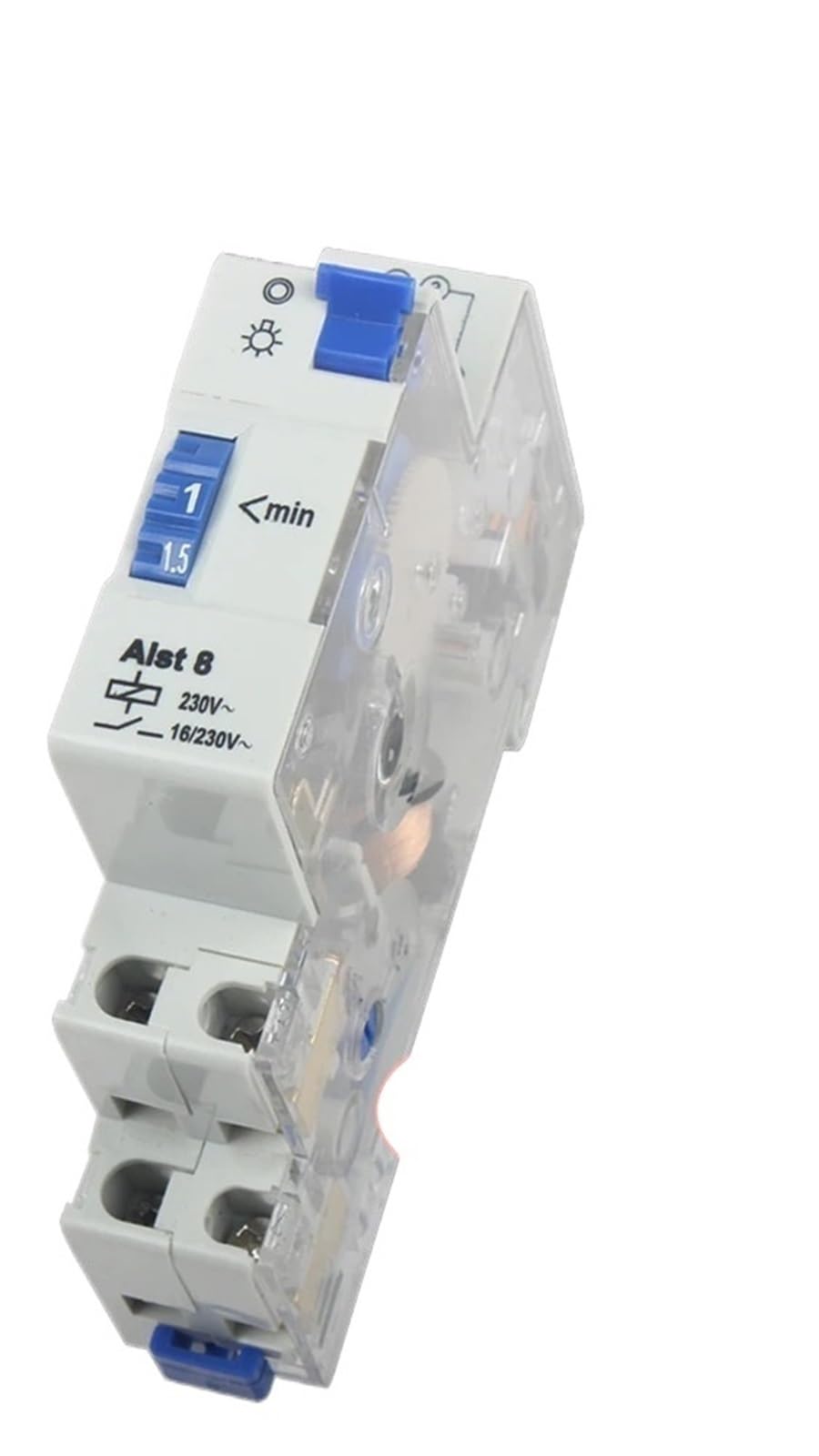 1PCS DIN Rail Timer Switch for Staircase Controller ALC18 1-20 Minutes Interval 18mm Single Module ALST8 1-7 minutes(ALC18)