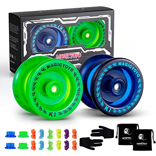 image for ShungRu YOYO Pack of 2 Responsive YoYo, K1 Plus Dark Blue,Grow Green,H