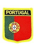 Gemelolandia | Parche Termoadhesivo Bandera escudo Portugal 7x6 cm | Muy Adherentes | Patch Stickers Para Decorar Tu Ropa | Fáciles de Poner