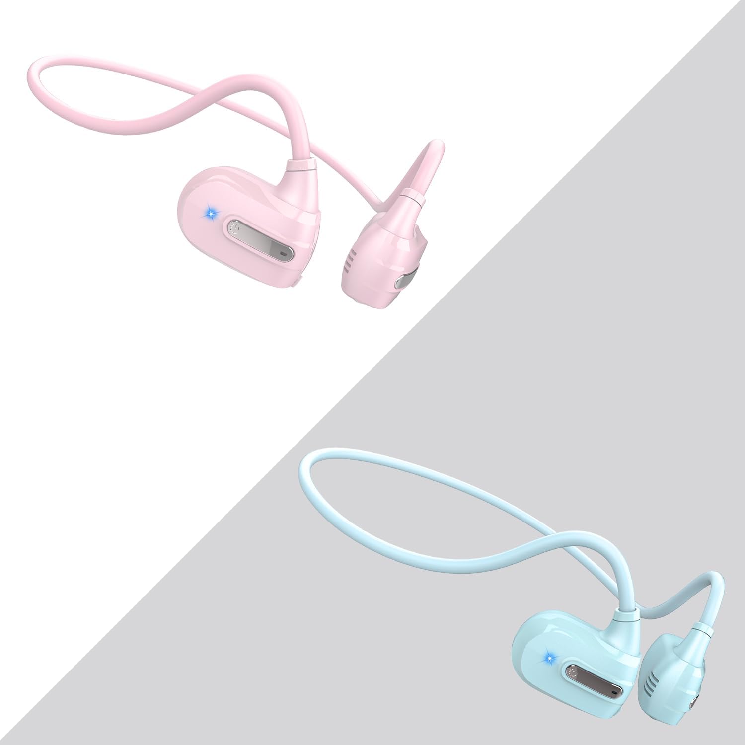 BANIGIPA Kids Headphones, Open Ear Headphones Comfortable for Teens Child Boys Girls, Wireless Bluetooth 5.3 Headset w/Mic for School/Tablet/Travel, 13g Ultra-Light, Protect Hearing, 10H Playtime